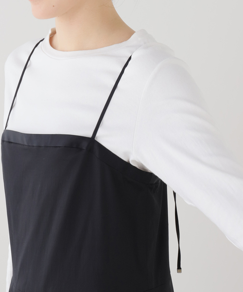 IENA（イエナ）の「ウォッシャブル スクエアネックサロペット（サロペット/オーバーオール・レディース・ブラック/チャコールグレー・36/38）」の18枚目の写真