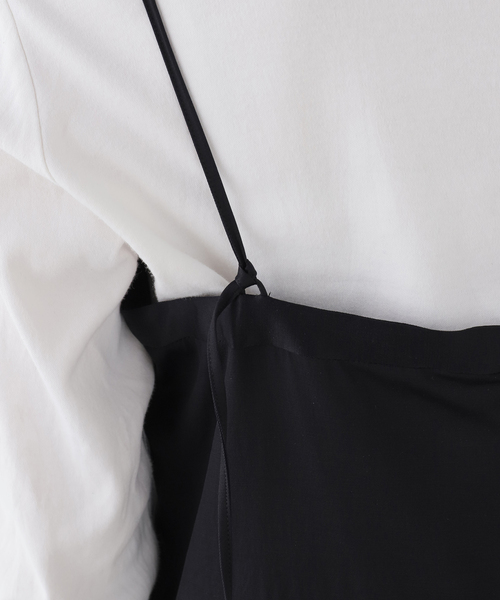 IENA（イエナ）の「ウォッシャブル スクエアネックサロペット（サロペット/オーバーオール・レディース・ブラック/チャコールグレー・36/38）」の19枚目の写真