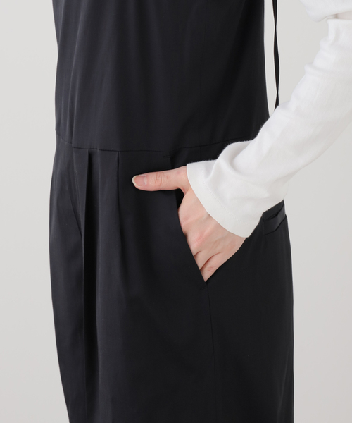 IENA（イエナ）の「ウォッシャブル スクエアネックサロペット（サロペット/オーバーオール・レディース・ブラック/チャコールグレー・36/38）」の20枚目の写真