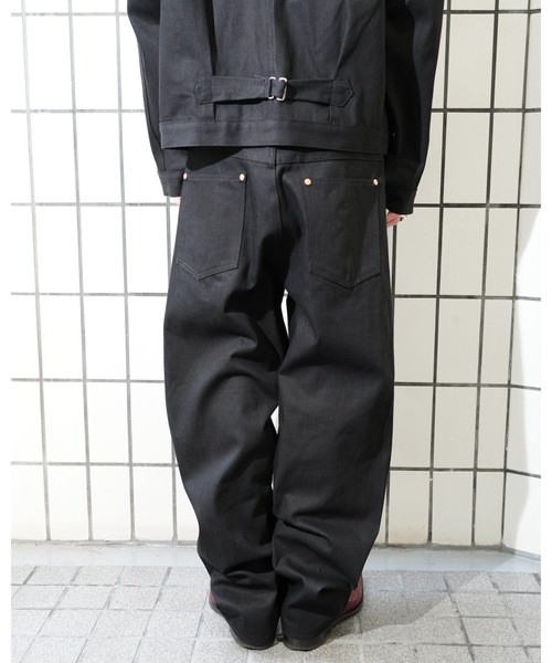 PENNEYS(ぺニーズ)の「PENNY’S FOREMOST ぺニーズフォアモスト / WWⅡ5POCKET WIDE PANT(デニムパンツ・メンズ・ブラック・30 inch/32inch/34inch)」の3枚目の写真