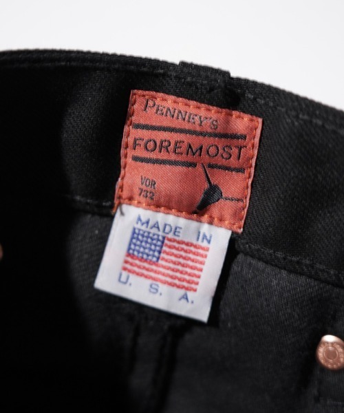 PENNEYS(ぺニーズ)の「PENNY’S FOREMOST ぺニーズフォアモスト / WWⅡ5POCKET WIDE PANT(デニムパンツ・メンズ・ブラック・30 inch/32inch/34inch)」の22枚目の写真