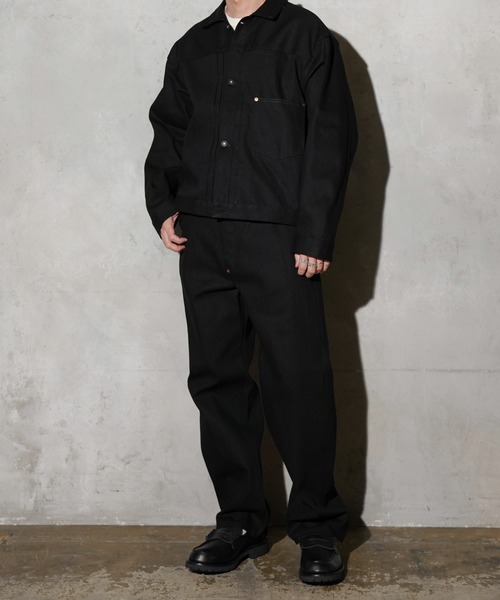 PENNEYS(ぺニーズ)の「PENNY’S FOREMOST ぺニーズフォアモスト / WWⅡ5POCKET WIDE PANT(デニムパンツ・メンズ・ブラック・30 inch/32inch/34inch)」の9枚目の写真