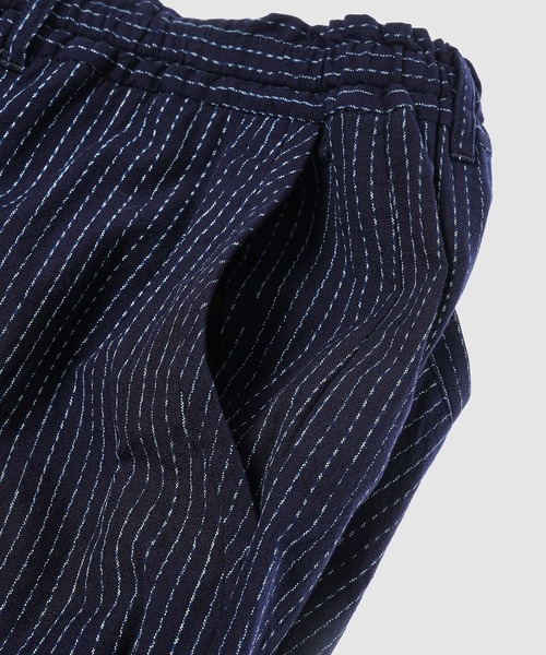 PORTER CLASSIC（ポータークラシック）の「KASURI STRIPE ORIGINAL EASY PANTS（その他パンツ・メンズ・ネイビー・3）」の4枚目の写真