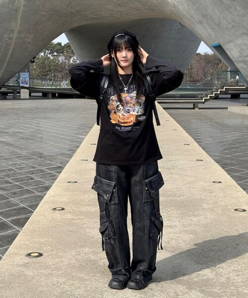 MOZMOZ(モズモズ)の「ディザートワー オーバーサイズ 半袖Tシャツ ホワイト(Tシャツ/カットソー・レディース・その他・1/2/3)」の6枚目の写真