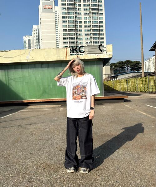 MOZMOZ(モズモズ)の「ディザートワー オーバーサイズ 半袖Tシャツ ホワイト(Tシャツ/カットソー・レディース・その他・1/2/3)」の8枚目の写真