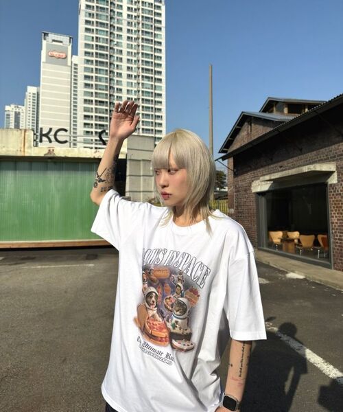 MOZMOZ(モズモズ)の「ディザートワー オーバーサイズ 半袖Tシャツ ホワイト(Tシャツ/カットソー・レディース・その他・1/2/3)」の10枚目の写真