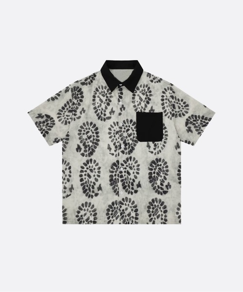 U:UME(ユーム)の「Tye Dye Ink Print Shirt(シャツ/ブラウス・メンズ・ホワイト/グリーン・MEDIUM/LARGE/X-LARGE/XX-LARGE)」の1枚目の写真