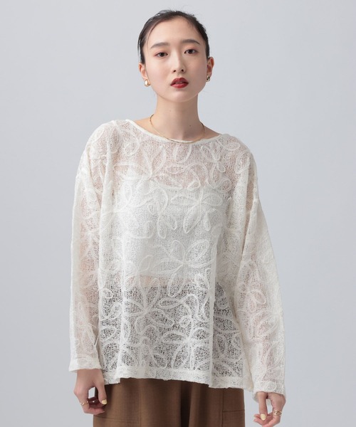 セール】ニュアンス柄長袖プルオーバー 639387（Tシャツ/カットソー