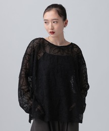 ニュアンス柄長袖プルオーバー 639387