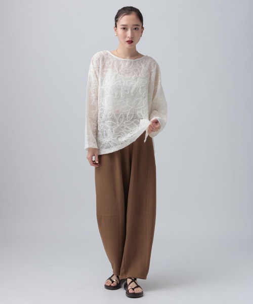 LEPSIM(レプシィム)の「ニュアンス柄長袖プルオーバー 639387(Tシャツ/カットソー・レディース・オフホワイト/ブラック/ブルー系その他・FREE)」の7枚目の写真