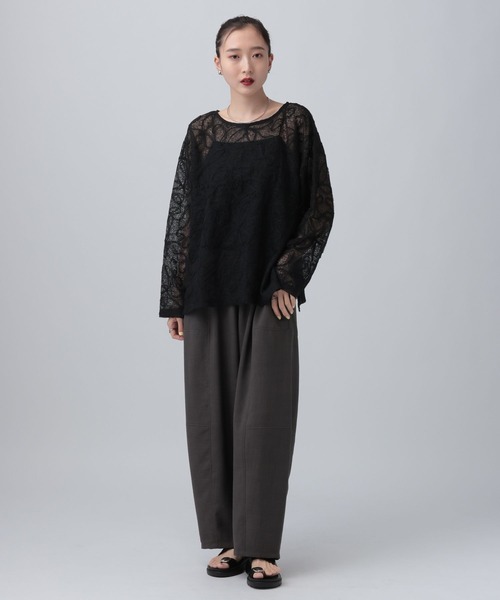 LEPSIM(レプシィム)の「ニュアンス柄長袖プルオーバー 639387(Tシャツ/カットソー・レディース・オフホワイト/ブラック/ブルー系その他・FREE)」の14枚目の写真