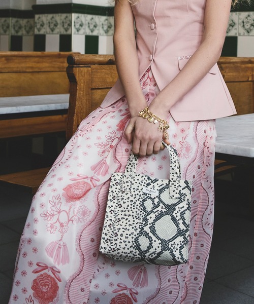 Cath Kidston(キャスキッドソン)の「スモール ブックバッグ Snake Floral(ハンドバッグ・レディース・グレー・FREE)」の1枚目の写真