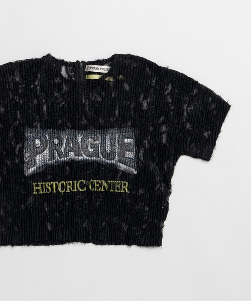 PRANK PROJECT(プランクプロジェクト)の「【2026Summer Pre-Order】PRAGUE ロゴプリントTシャツ / Lace Pleats Top(Tシャツ/カットソー・レディース・ホワイト/ブラック・FREE)」の14枚目の写真