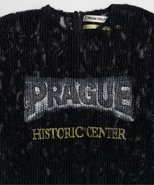 PRANK PROJECT(プランクプロジェクト)の「【2026Summer Pre-Order】PRAGUE ロゴプリントTシャツ / Lace Pleats Top(Tシャツ/カットソー・レディース・ホワイト/ブラック・FREE)」の16枚目の写真