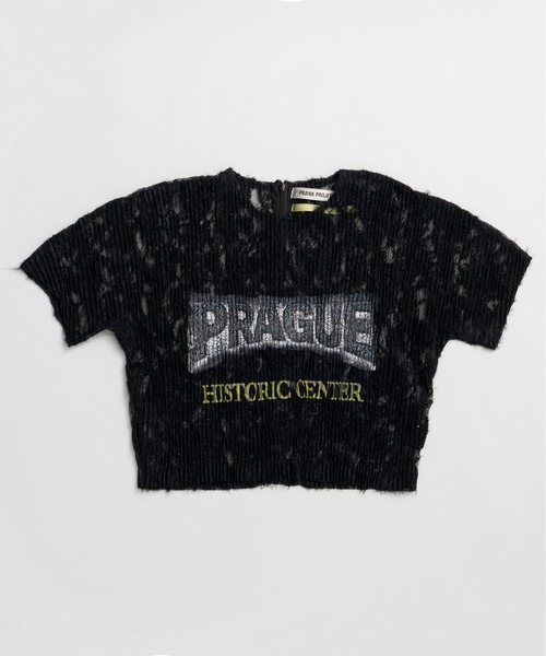 PRANK PROJECT(プランクプロジェクト)の「【2026Summer Pre-Order】PRAGUE ロゴプリントTシャツ / Lace Pleats Top(Tシャツ/カットソー・レディース・ホワイト/ブラック・FREE)」の12枚目の写真