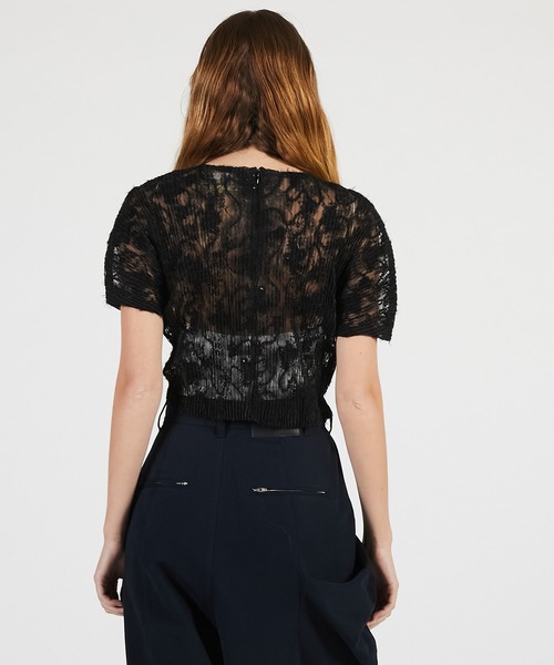 PRANK PROJECT(プランクプロジェクト)の「【2026Summer Pre-Order】PRAGUE ロゴプリントTシャツ / Lace Pleats Top(Tシャツ/カットソー・レディース・ホワイト/ブラック・FREE)」の9枚目の写真