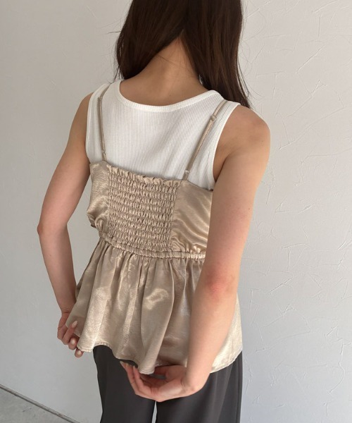 ECLAM（クラム）の「[ECLAM]サテンデザインビスチェ（その他トップス・レディース・グレイッシュベージュ・M/L）」の21枚目の写真