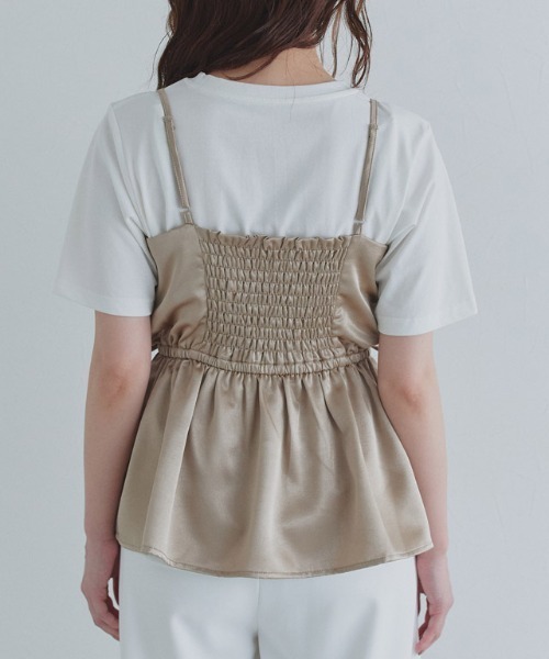 ECLAM（クラム）の「[ECLAM]サテンデザインビスチェ（その他トップス・レディース・グレイッシュベージュ・M/L）」の14枚目の写真