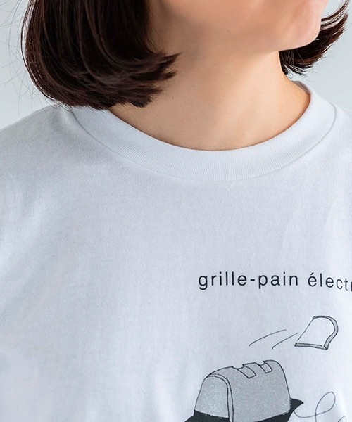sept septieme(セットセッティエーム)の「Tシャツ BOULANGERIE <サイズM>(Tシャツ/カットソー・レディース・ホワイト・MEDIUM)」の4枚目の写真
