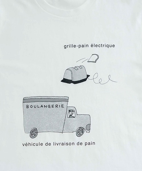 sept septieme(セットセッティエーム)の「Tシャツ BOULANGERIE <サイズM>(Tシャツ/カットソー・レディース・ホワイト・MEDIUM)」の5枚目の写真