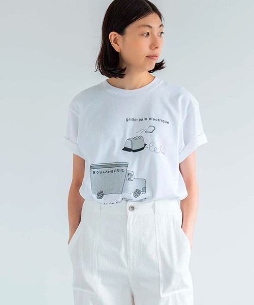 sept septieme(セットセッティエーム)の「Tシャツ BOULANGERIE <サイズM>(Tシャツ/カットソー・レディース・ホワイト・MEDIUM)」の14枚目の写真