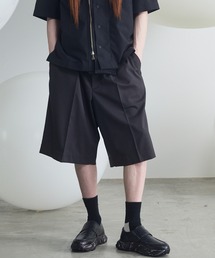 UNISEX》4 Colors Chambray Washable Wool Prime-Wide Cargo Shorts/4