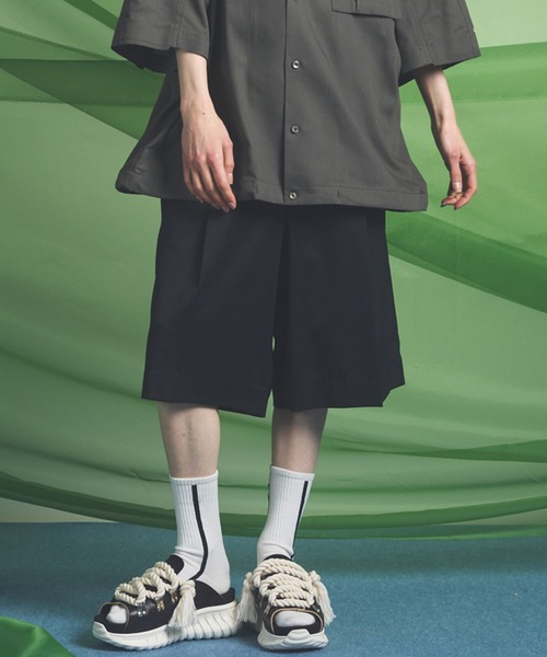 UNISEX》NISHIKAWA KEORI Wool Mix Prime-Wide Shorts/NISHIKAWA KEORI