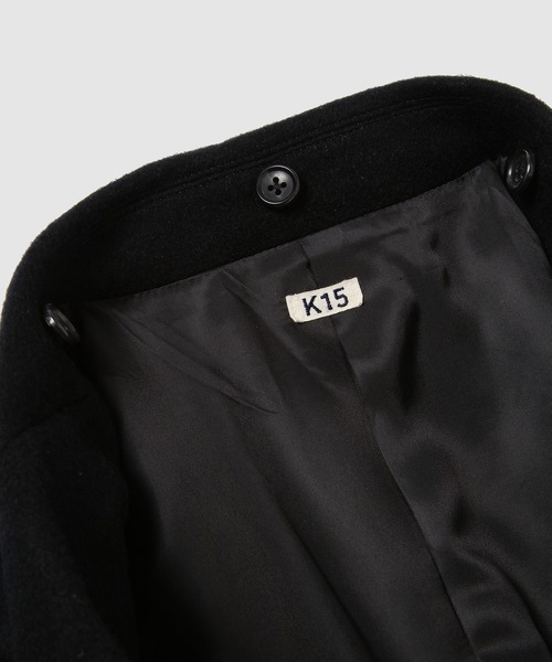 KHOKI(コッキ)の「Suede hooded wool coat(その他アウター・メンズ・グレー/ブラック・3)」の10枚目の写真