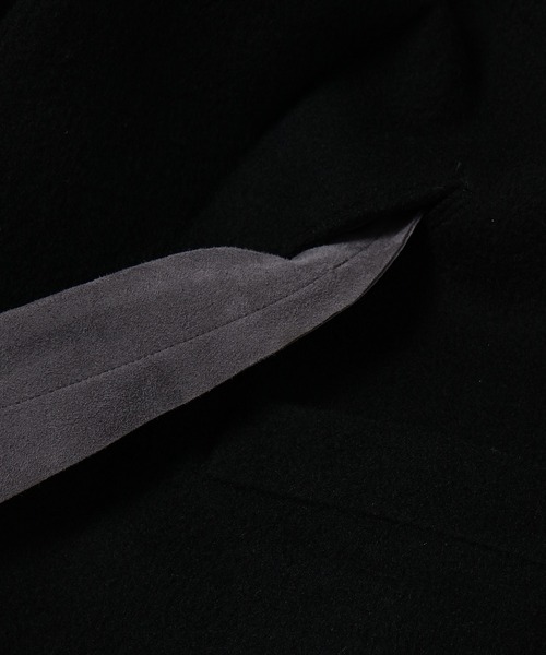 KHOKI(コッキ)の「Suede hooded wool coat(その他アウター・メンズ・グレー/ブラック・3)」の13枚目の写真