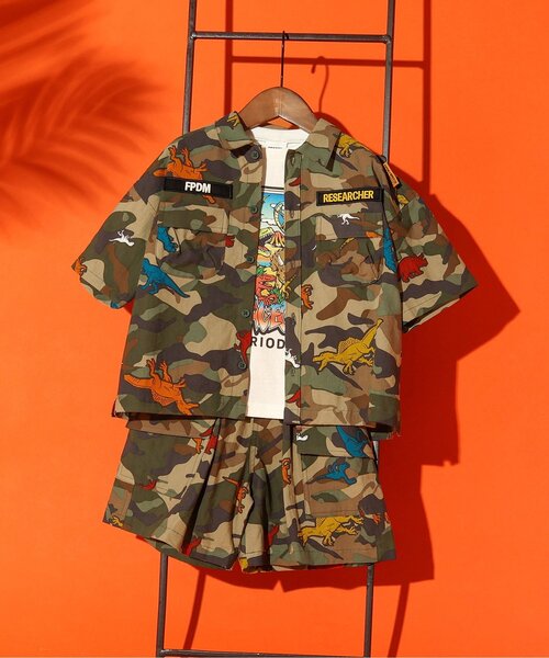 BREEZE(브리즈)의 「【링크】후쿠이 현립 공룡 박물관 콜라보레이션 셋업(아이)(셋업)」｜카키