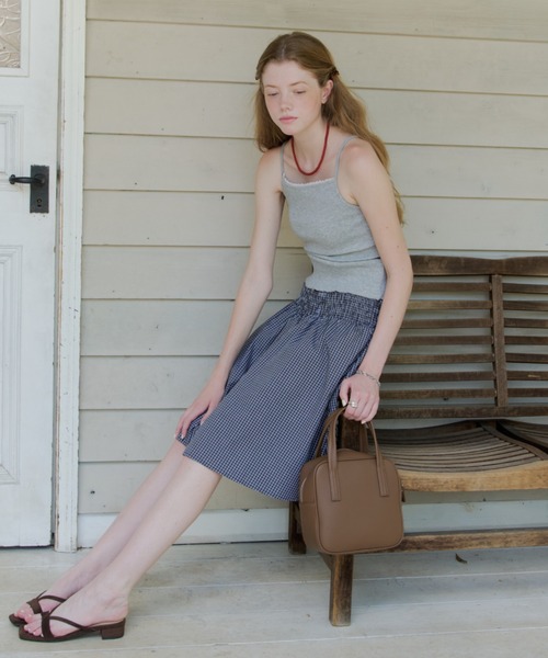 GIUNON（ジウノン）の「【カップ付き】cup in rib lace camisole / カップインリブレースキャミソール（キャミソール・レディース・グレー/ピンク・FREE）」の5枚目の写真