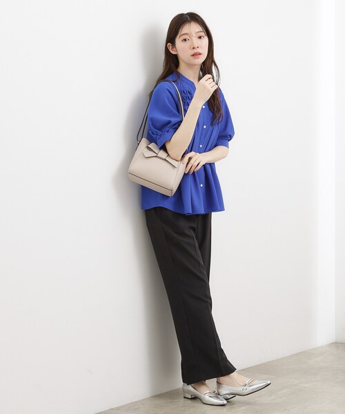 grove（グローブ）の「一枚革風リボンショルダー（ショルダーバッグ・レディース・ブラック/キャメル/ライトグレー・00）」の5枚目の写真