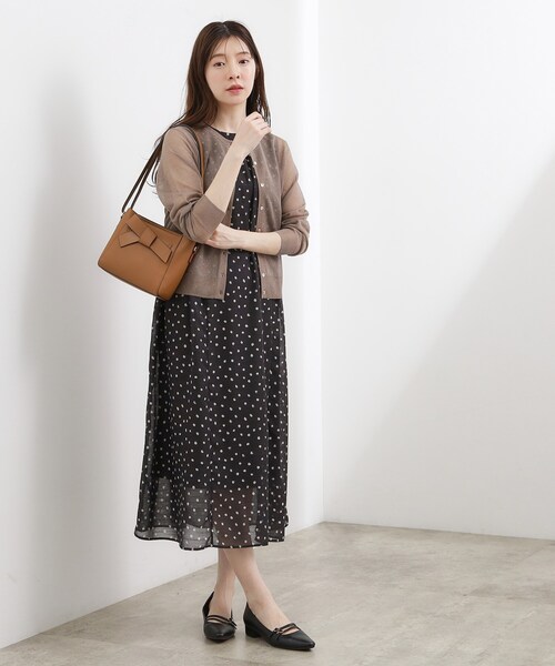 grove（グローブ）の「一枚革風リボンショルダー（ショルダーバッグ・レディース・ブラック/キャメル/ライトグレー・00）」の10枚目の写真