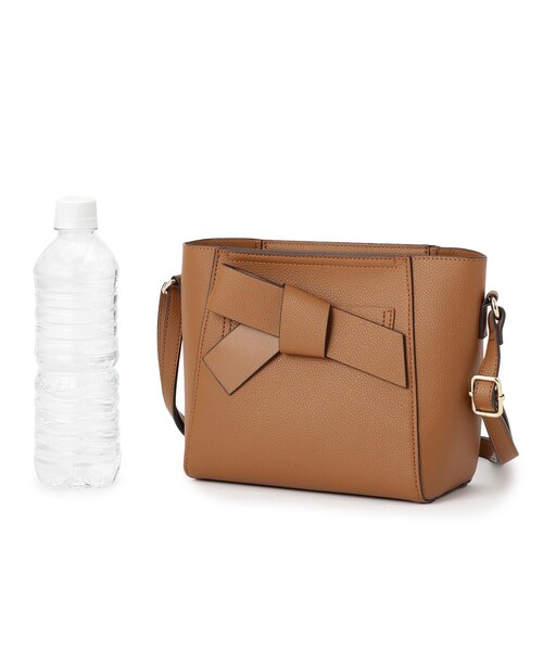 grove（グローブ）の「一枚革風リボンショルダー（ショルダーバッグ・レディース・ブラック/キャメル/ライトグレー・00）」の11枚目の写真