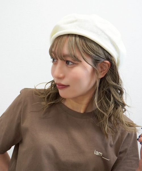 gossara(ゴサラ)の「【シンプルコーデに映える】サマーベレー帽(ハンチング/ベレー帽・レディース・ベージュ/アイボリー/ブラック・FREE)」の11枚目の写真