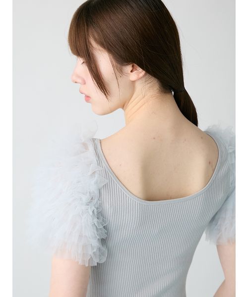FURFUR（ファーファー）の「チュチュスリーブニットトップス（ニット/セーター・レディース・ピンク/ブラック/ライトブルー/その他・F）」の16枚目の写真