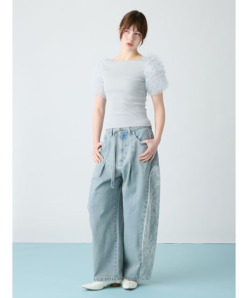 FURFUR（ファーファー）の「チュチュスリーブニットトップス（ニット/セーター・レディース・ピンク/ブラック/ライトブルー/その他・F）」の17枚目の写真