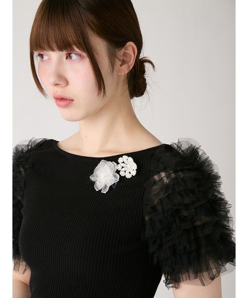 FURFUR（ファーファー）の「チュチュスリーブニットトップス（ニット/セーター・レディース・ピンク/ブラック/ライトブルー/その他・F）」の18枚目の写真