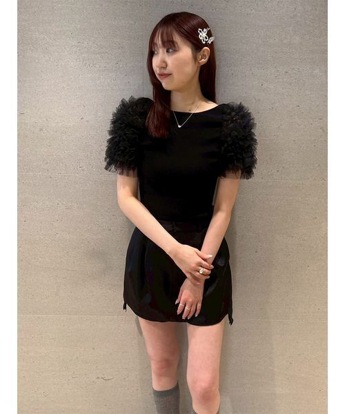 FURFUR（ファーファー）の「チュチュスリーブニットトップス（ニット/セーター・レディース・ピンク/ブラック/ライトブルー/その他・F）」の21枚目の写真