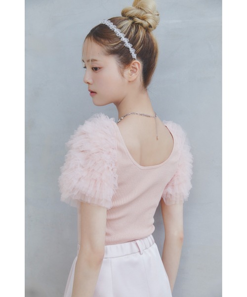 FURFUR（ファーファー）の「チュチュスリーブニットトップス（ニット/セーター・レディース・ピンク/ブラック/ライトブルー/その他・F）」の10枚目の写真