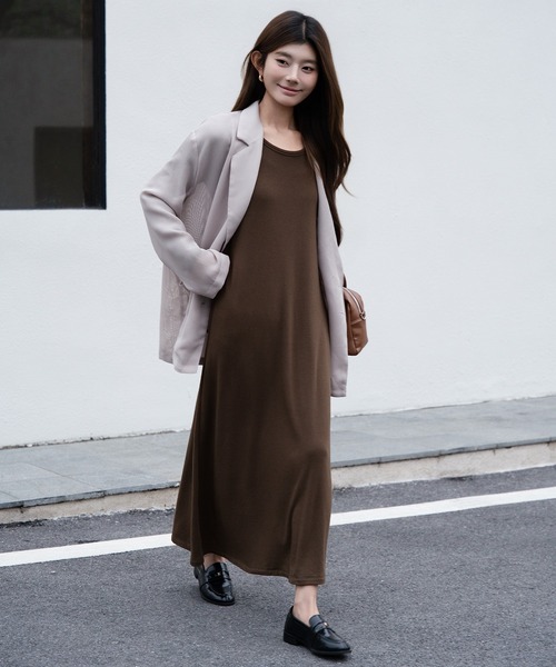by LEGNA(バイレグナ)の「万能着回しセットワンピ(ワンピース・レディース・ピンク/ダークグレー/ベージュ/オリーブ・MEDIUM/LARGE)」の20枚目の写真