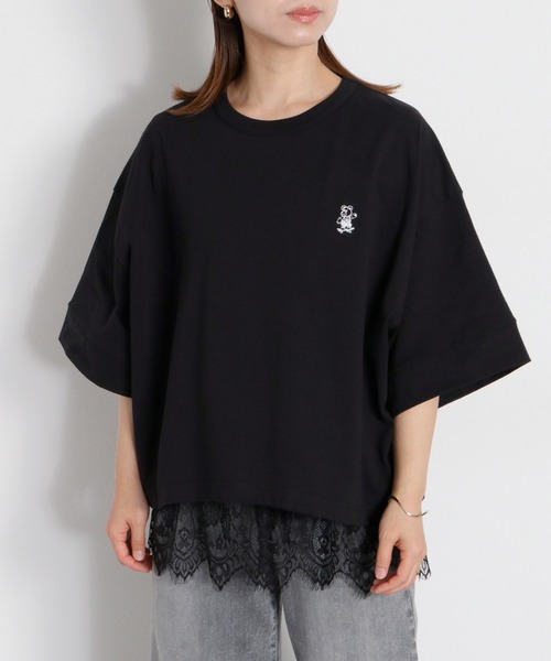 cepo(セポ)の「〈BLUEDY〉ショートスリーブワイドTee(Tシャツ/カットソー・レディース・オフホワイト/グレー/ホワイト系その他/ブラック・M)」の21枚目の写真