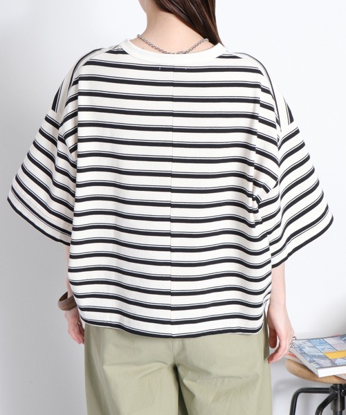 cepo(セポ)の「〈BLUEDY〉ショートスリーブワイドTee(Tシャツ/カットソー・レディース・オフホワイト/グレー/ホワイト系その他/ブラック・M)」の8枚目の写真