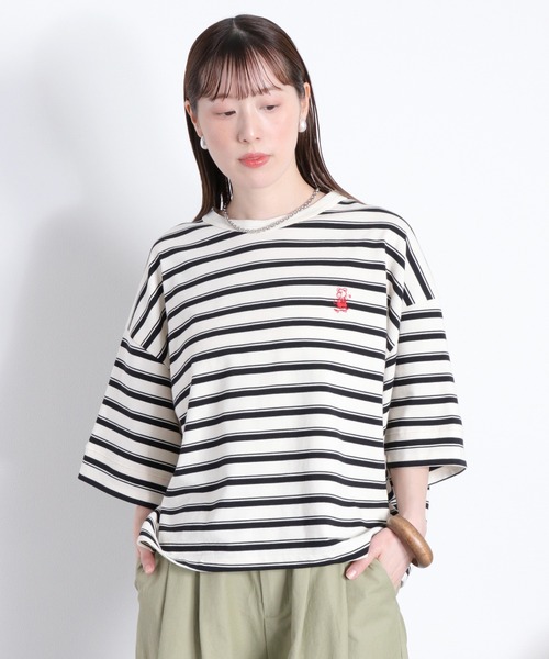 cepo(セポ)の「〈BLUEDY〉ショートスリーブワイドTee(Tシャツ/カットソー・レディース・オフホワイト/グレー/ホワイト系その他/ブラック・M)」の11枚目の写真