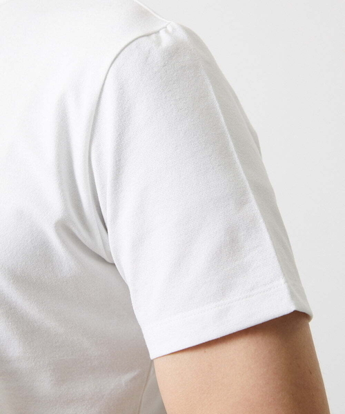 MICHEL KLEIN HOMME (ミッシェルクランオム)の「モックネックハーフジップ半袖カットソー(Tシャツ/カットソー・メンズ・ホワイト/ブラック・MEDIUM/X-LARGE/LARGE)」の8枚目の写真