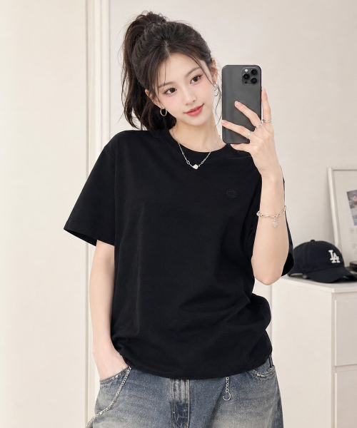 CHASECULT(チェイスカルト)の「共用ロゴ半袖Tシャツ-FBZU5801C03(Tシャツ/カットソー・メンズ・ブラック・90/95/100/105/110/115)」の2枚目の写真