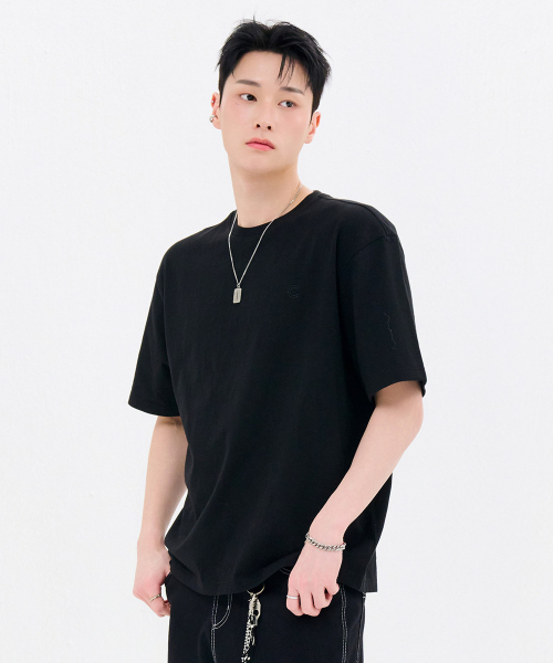 CHASECULT(チェイスカルト)の「共用ロゴ半袖Tシャツ-FBZU5801C03(Tシャツ/カットソー・メンズ・ブラック・90/95/100/105/110/115)」の3枚目の写真