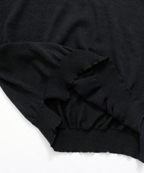 CavariA(キャバリア)の「『CavariA/キャバリア』【接触冷感】ウォッシャブル半袖ニット(Tシャツ/カットソー・メンズ・グレイッシュベージュ/グレー/ネイビー/チャコールグレー/サックスブルー/ブラック・L/XL/M)」の19枚目の写真