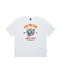 JAMIE WEST（ジェイミーウエスト）の「ハウリングタイガーレトロTシャツ(ホワイト)（Tシャツ/カットソー）」