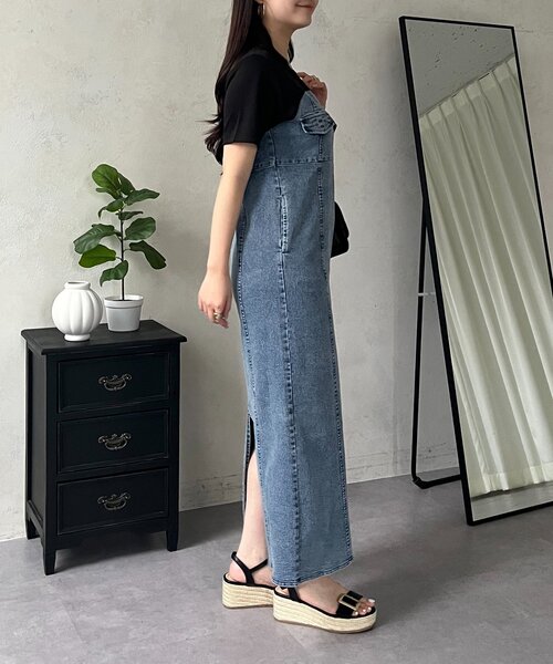 prose verse(プロズヴェール)の「ストレッチデニムドッキングワンピース(ワンピース・レディース・ブルー/ブラック・PL/PM/LARGE/MEDIUM)」の17枚目の写真